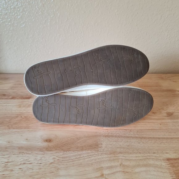 Joie Daryl Floral Embroidered White Leather Sneakers Low Top Rose Ivory 9US 39EU - Picture 7 of 8